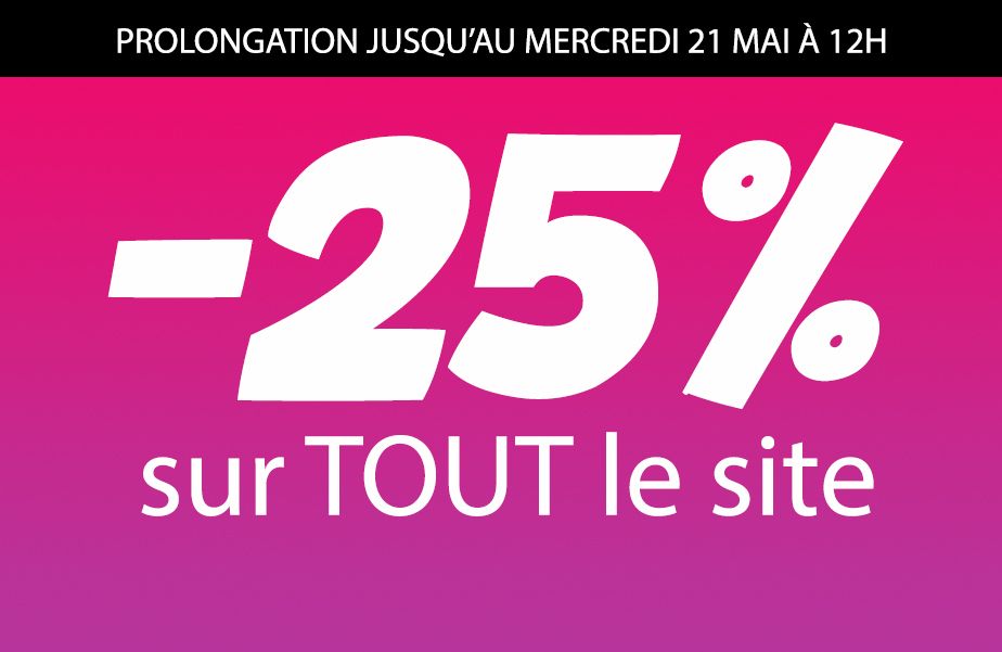 remise 25% sur tout 